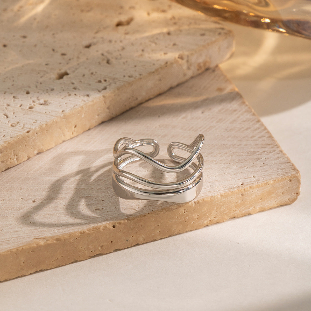 Adjustable Multi-Wave Ring