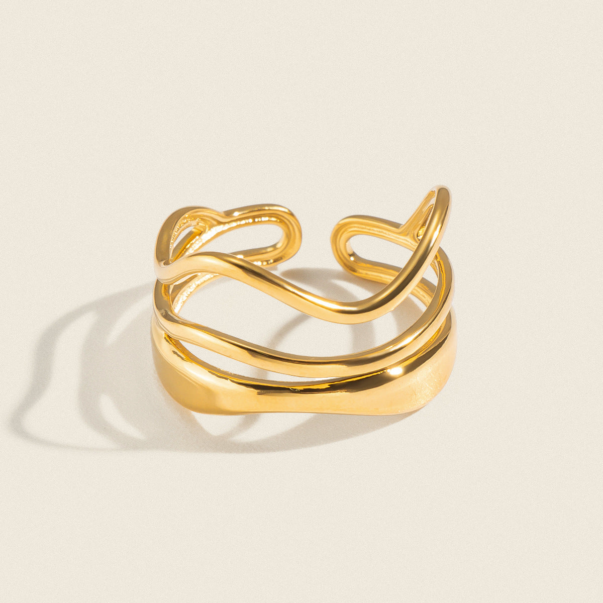 Adjustable Multi-Wave Ring