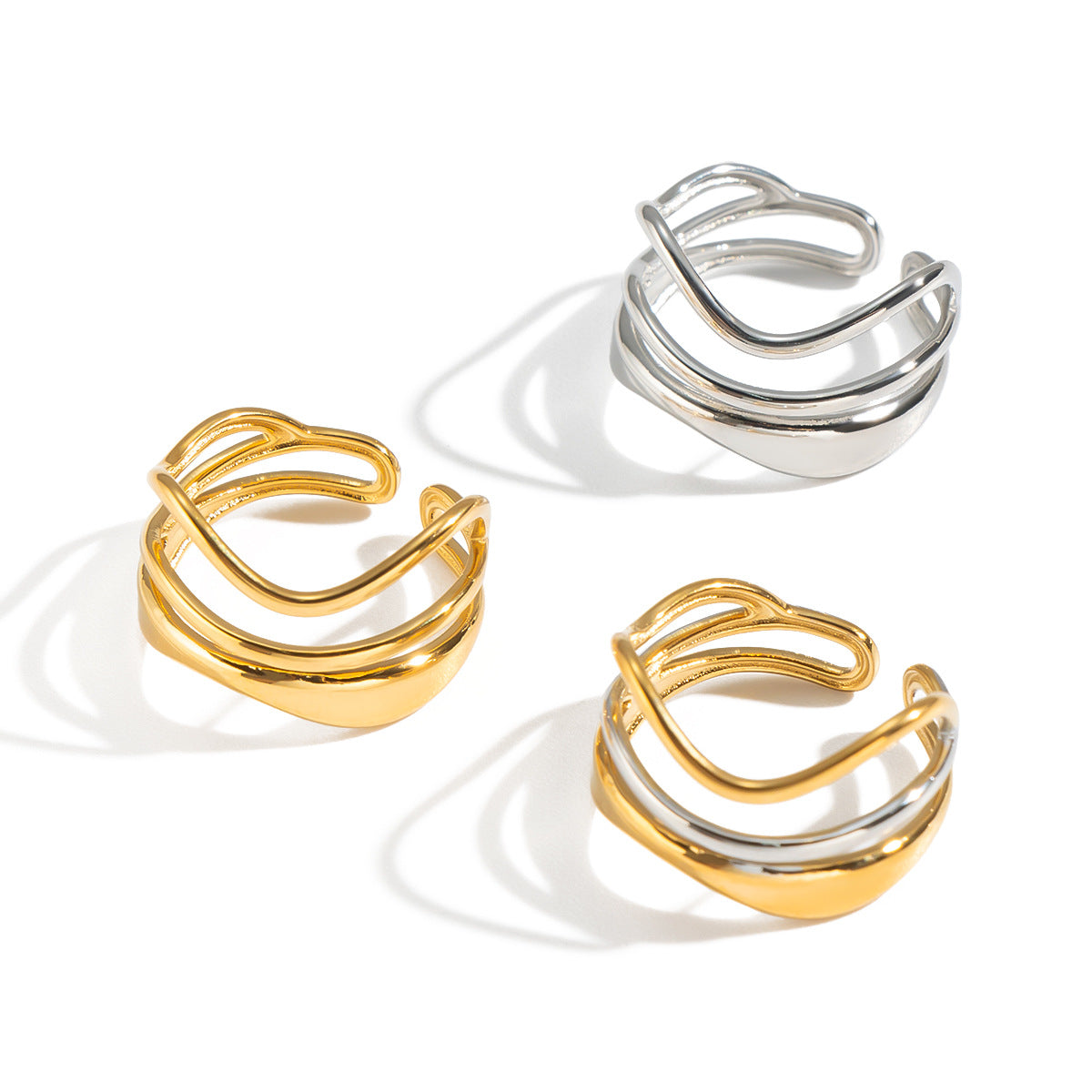 Adjustable Multi-Wave Ring