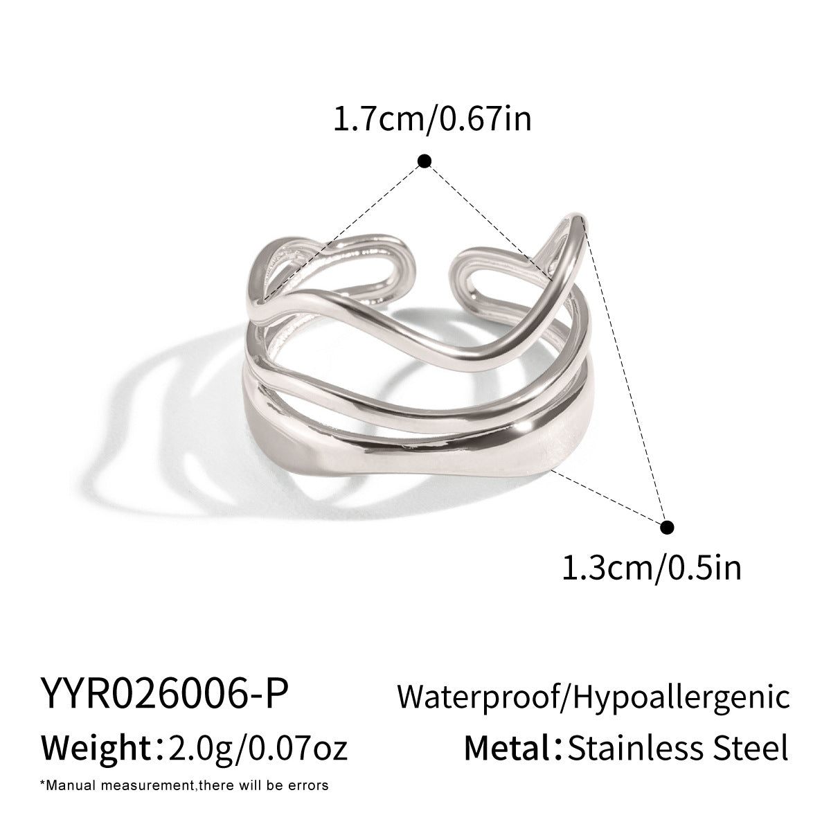 Adjustable Multi-Wave Ring